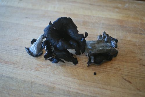 黑色滑溜溜的蘑菇图片